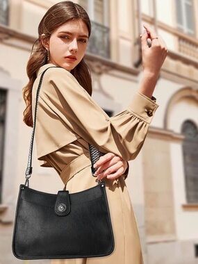 APHISON Crossbody Vegan Leather Purse with 2 straps